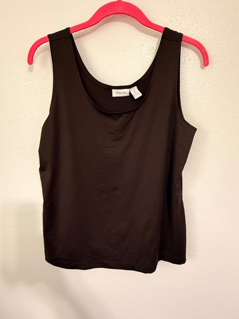 Chico's Classic Tank Top Scoop Neck Microfiber Brown Womans 2/L